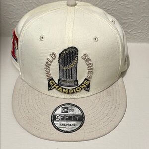 New Era White World Series Champions Snapback Texas Rangers